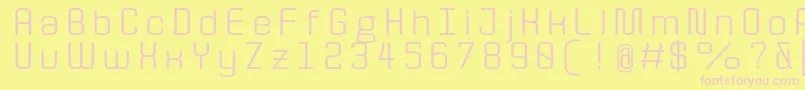 Quota RegularExt  Font – Pink Fonts on Yellow Background