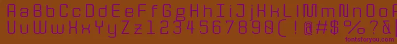 Шрифт Quota RegularExt  – фиолетовые шрифты на коричневом фоне