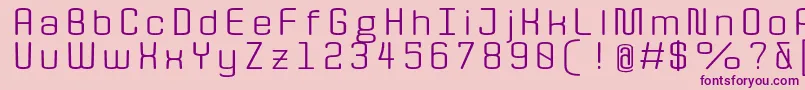 Quota RegularExt  Font – Purple Fonts on Pink Background