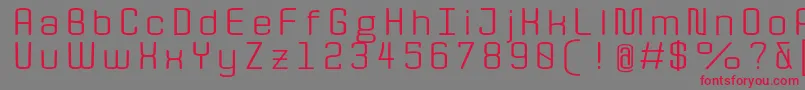 Quota RegularExt  Font – Red Fonts on Gray Background