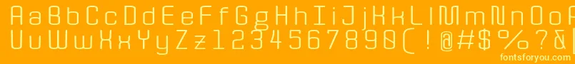 Quota RegularExt  Font – Yellow Fonts on Orange Background