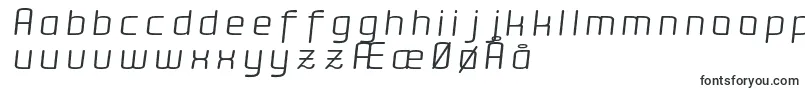 Quota RegularItalicExt -Schriftart – dänische Schriften