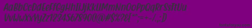 Quotable Italic Font by 7NTypes Font – Black Fonts on Purple Background