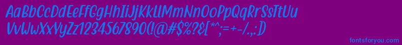 Quotable Italic Font by 7NTypes Font – Blue Fonts on Purple Background