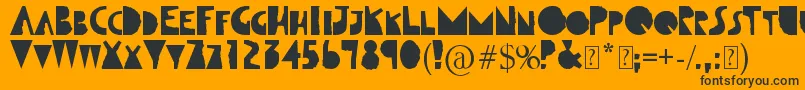 Qutntorn 0 Font – Black Fonts on Orange Background
