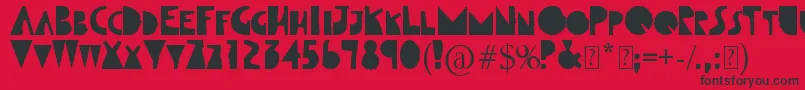 Qutntorn 0 Font – Black Fonts on Red Background