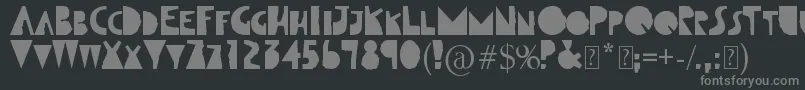 Qutntorn 0 Font – Gray Fonts on Black Background