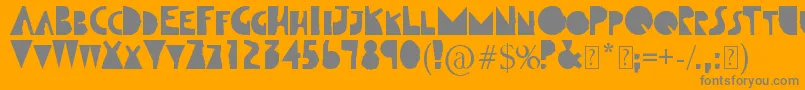 Qutntorn 0 Font – Gray Fonts on Orange Background