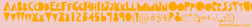 Czcionka Qutntorn 0 – pomarańczowe czcionki na różowym tle