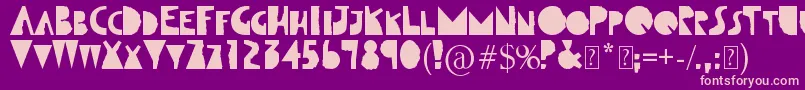 Qutntorn 0 Font – Pink Fonts on Purple Background