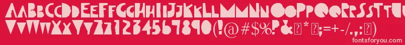Qutntorn 0 Font – Pink Fonts on Red Background