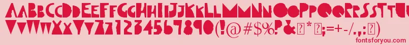 Qutntorn 0 Font – Red Fonts on Pink Background