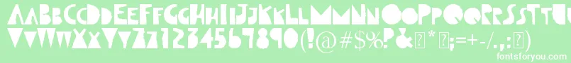 Qutntorn 0 Font – White Fonts on Green Background