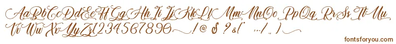Шрифт Qwerty Ability   Personal Use – коричневые шрифты на белом фоне