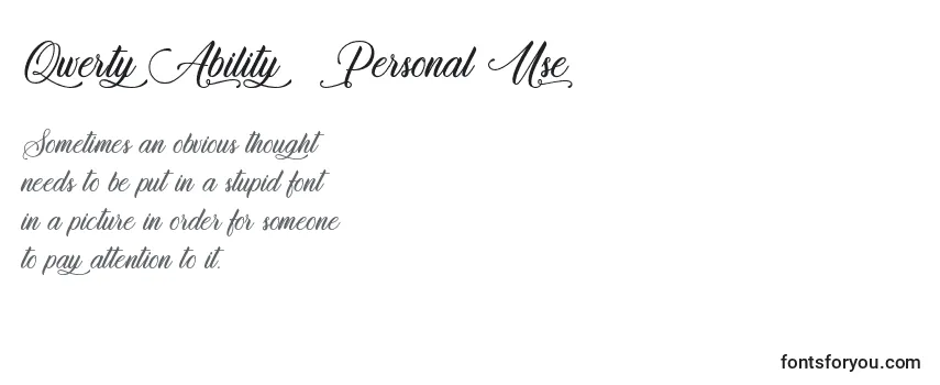 Schriftart Qwerty Ability   Personal Use