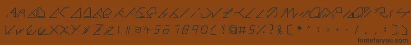 QX Basic Font – Black Fonts on Brown Background