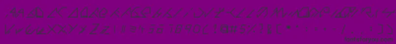 QX Basic Font – Black Fonts on Purple Background