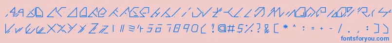 QX Basic Font – Blue Fonts on Pink Background