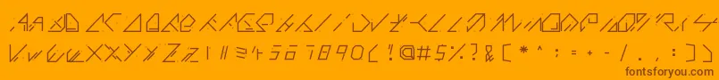 QX Basic Font – Brown Fonts on Orange Background