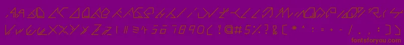 QX Basic Font – Brown Fonts on Purple Background