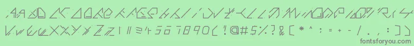 QX Basic Font – Gray Fonts on Green Background