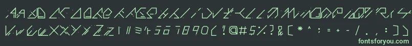 QX Basic Font – Green Fonts on Black Background