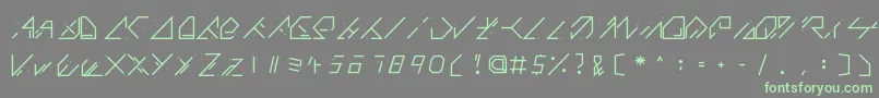 QX Basic Font – Green Fonts on Gray Background