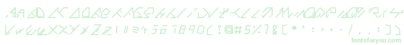 QX Basic Font – Green Fonts on White Background