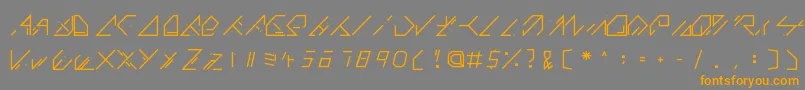QX Basic Font – Orange Fonts on Gray Background