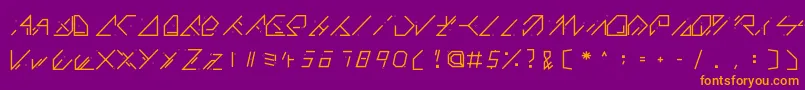 QX Basic Font – Orange Fonts on Purple Background