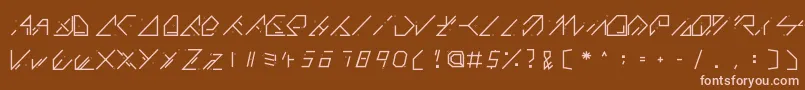 QX Basic Font – Pink Fonts on Brown Background
