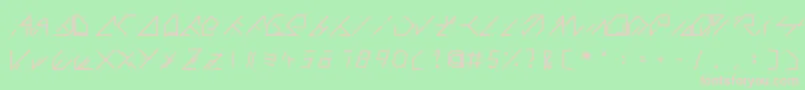 QX Basic Font – Pink Fonts on Green Background