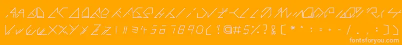 QX Basic Font – Pink Fonts on Orange Background