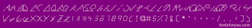 QX Basic Font – Pink Fonts on Purple Background