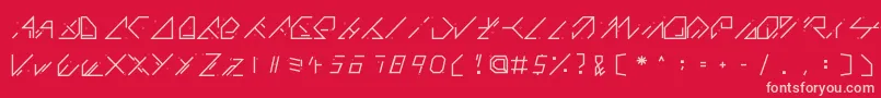 QX Basic Font – Pink Fonts on Red Background