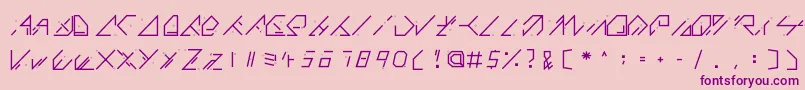 QX Basic Font – Purple Fonts on Pink Background