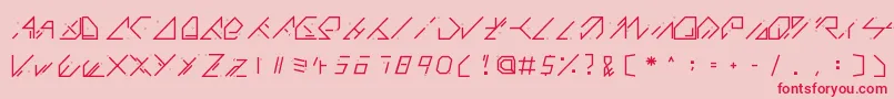QX Basic Font – Red Fonts on Pink Background