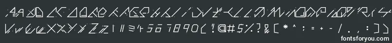 フォントQX Basic – 黒い背景に白い文字