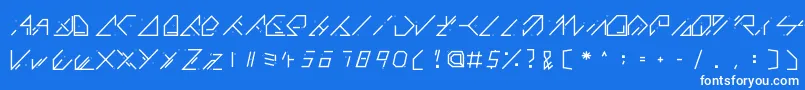 QX Basic Font – White Fonts on Blue Background