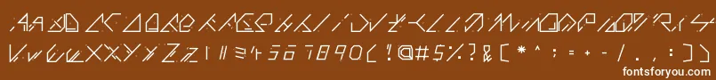 QX Basic Font – White Fonts on Brown Background