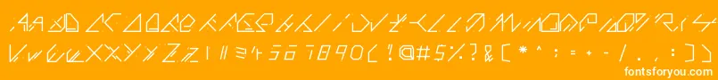 QX Basic Font – White Fonts on Orange Background