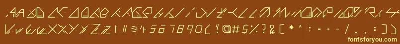 QX Basic Font – Yellow Fonts on Brown Background
