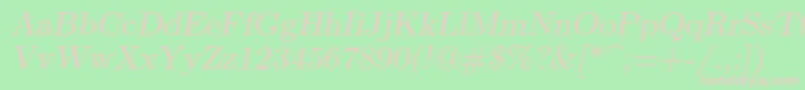 Lmromanslant9Regular Font – Pink Fonts on Green Background