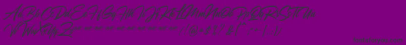 Czcionka Qyara Demo – czarne czcionki na fioletowym tle