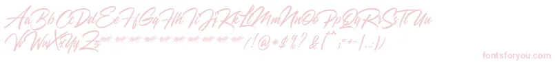 Qyara Demo Font – Pink Fonts on White Background