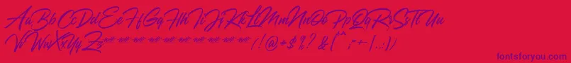 fuente Qyara Demo – Fuentes Moradas Sobre Fondo Rojo