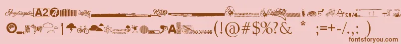 Más sobre la fuente R74 Dingbat attak fuente R74 Dingbat attak – Fuentes Marrones Sobre Fondo Rosa