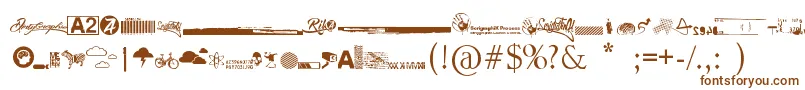 Fonte R74 Dingbat attak – fontes marrons