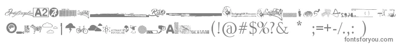 Fonte R74 Dingbat attak – fontes cinzentas