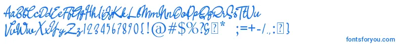 RA BALI Font – Blue Fonts on White Background
